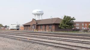 Historic Holdrege train depot representing Iron Horse legacy